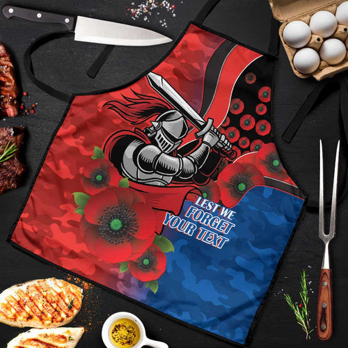 Newcastle Knights ANZAC Personalised Apron Lest We Forget Poppy Camo