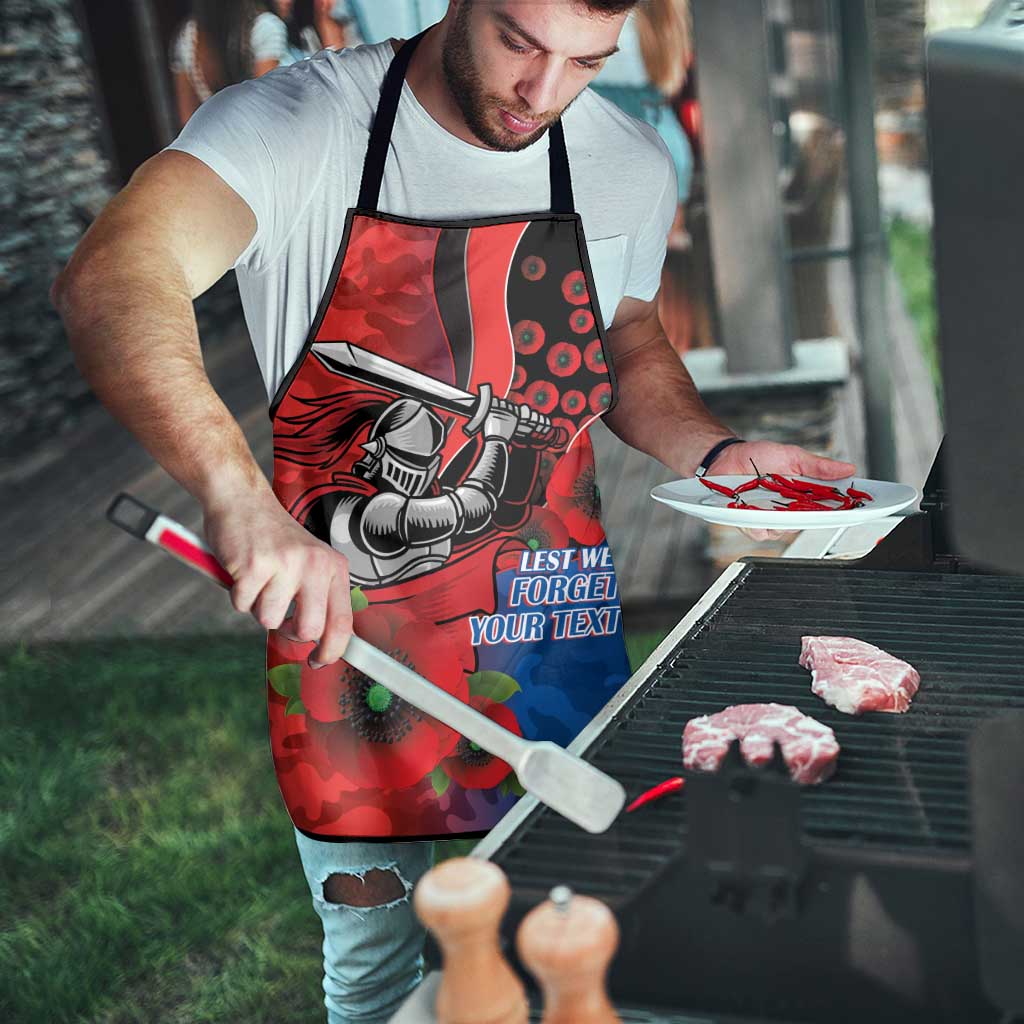Newcastle Knights ANZAC Personalised Apron Lest We Forget Poppy Camo