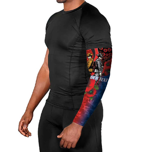 Newcastle Knights ANZAC Personalised Arm Sleeves Lest We Forget Poppy Camo