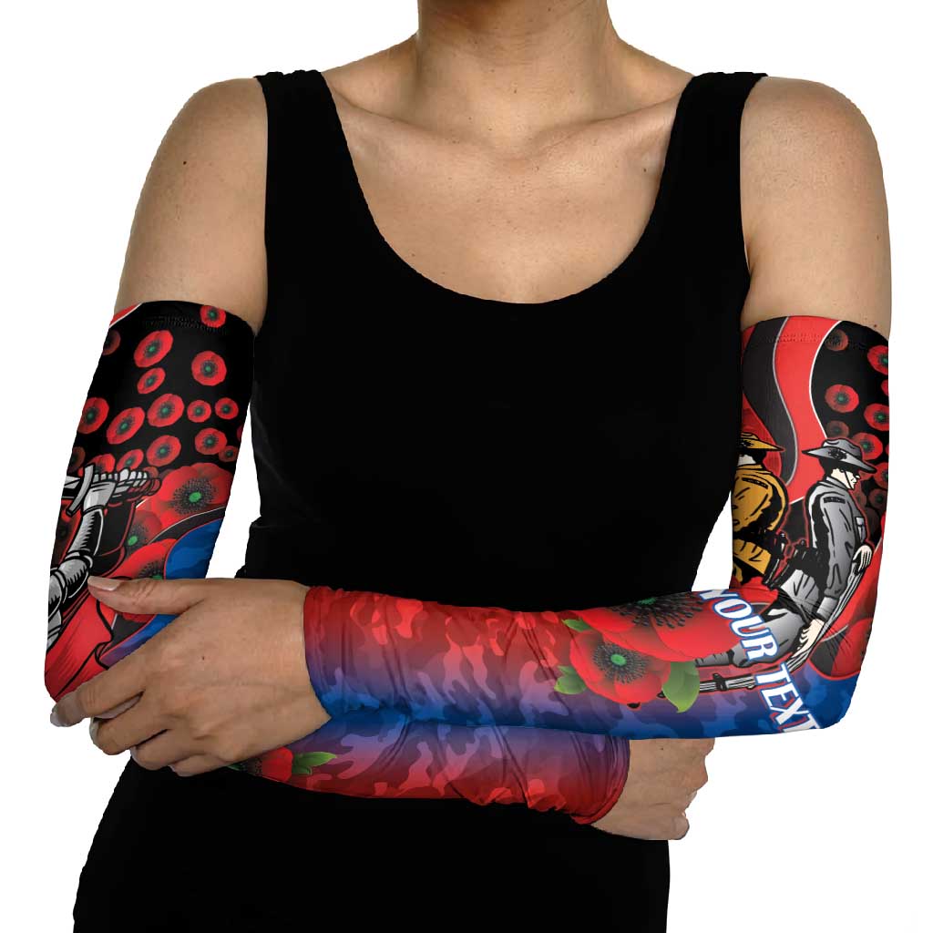 Newcastle Knights ANZAC Personalised Arm Sleeves Lest We Forget Poppy Camo