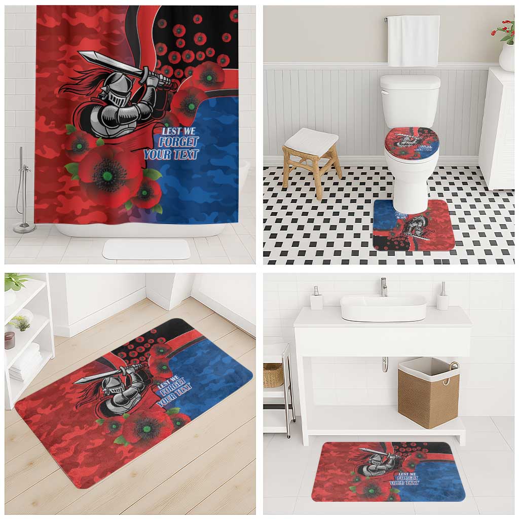 Newcastle Knights ANZAC Personalised Bathroom Set Lest We Forget Poppy Camo