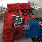 Newcastle Knights ANZAC Personalised Bedding Set Lest We Forget Poppy Camo