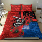 Newcastle Knights ANZAC Personalised Bedding Set Lest We Forget Poppy Camo