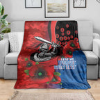 Newcastle Knights ANZAC Personalised Blanket Lest We Forget Poppy Camo
