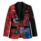Newcastle Knights ANZAC Personalised Blazer Lest We Forget Poppy Camo
