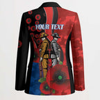 Newcastle Knights ANZAC Personalised Blazer Lest We Forget Poppy Camo