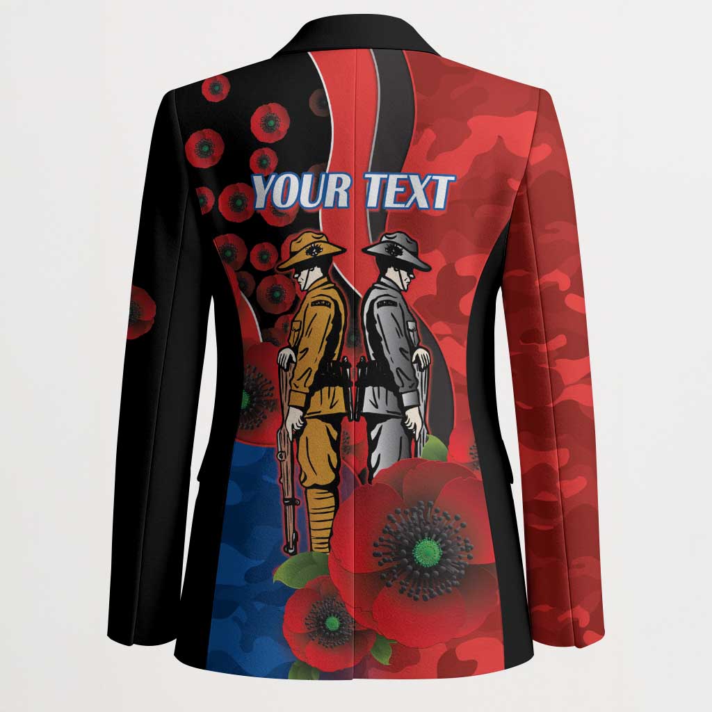 Newcastle Knights ANZAC Personalised Blazer Lest We Forget Poppy Camo