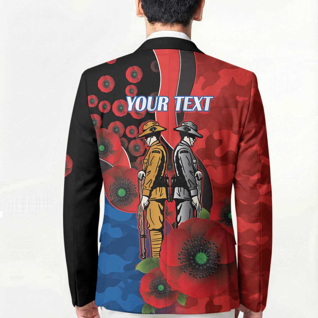 Newcastle Knights ANZAC Personalised Blazer Lest We Forget Poppy Camo