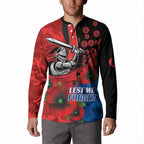 Newcastle Knights ANZAC Personalised Button Sweatshirt Lest We Forget Poppy Camo