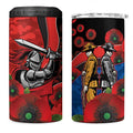 Newcastle Knights ANZAC Personalised 4 in 1 Can Cooler Tumbler Lest We Forget Poppy Camo