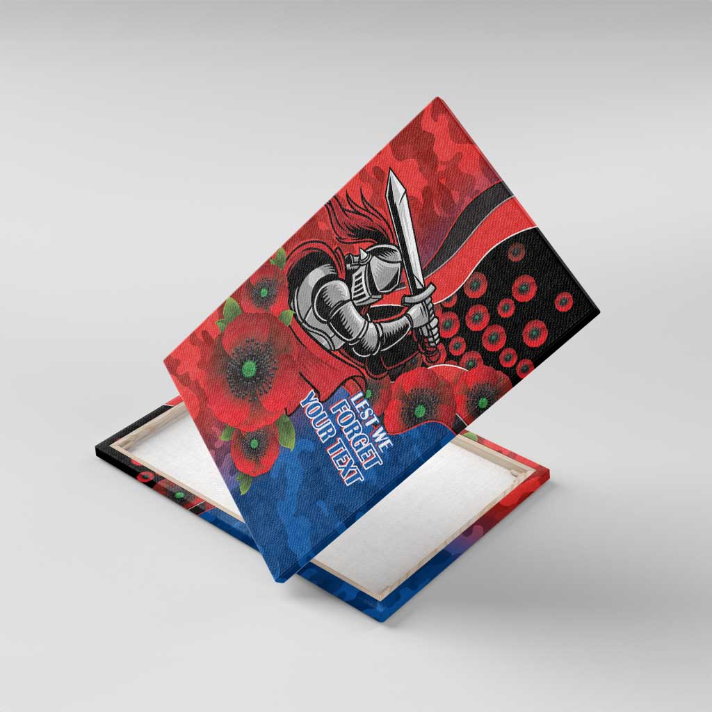 Newcastle Knights ANZAC Personalised Canvas Wall Art Lest We Forget Poppy Camo