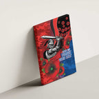 Newcastle Knights ANZAC Personalised Canvas Wall Art Lest We Forget Poppy Camo