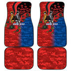 Newcastle Knights ANZAC Personalised Car Mats Lest We Forget Poppy Camo