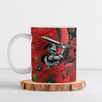 Newcastle Knights ANZAC Personalised Ceramic Mug Lest We Forget Poppy Camo