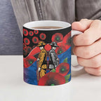 Newcastle Knights ANZAC Personalised Ceramic Mug Lest We Forget Poppy Camo