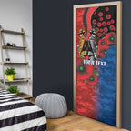 Newcastle Knights ANZAC Personalised Door Cover Lest We Forget Poppy Camo