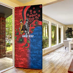 Newcastle Knights ANZAC Personalised Door Cover Lest We Forget Poppy Camo