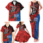 Newcastle Knights ANZAC Personalised Family Matching Tank Maxi Dress and Hawaiian Shirt Lest We Forget Poppy Camo