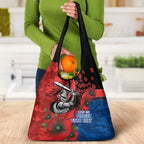 Newcastle Knights ANZAC Personalised Grocery Bag Lest We Forget Poppy Camo