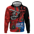 Newcastle Knights ANZAC Personalised Hoodie Lest We Forget Poppy Camo