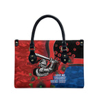 Newcastle Knights ANZAC Personalised Leather Bag Lest We Forget Poppy Camo