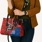 Newcastle Knights ANZAC Personalised Leather Bag Lest We Forget Poppy Camo