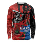 Newcastle Knights ANZAC Personalised Long Sleeve Shirt Lest We Forget Poppy Camo