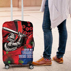 Newcastle Knights ANZAC Personalised Luggage Cover Lest We Forget Poppy Camo