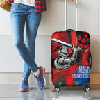 Newcastle Knights ANZAC Personalised Luggage Cover Lest We Forget Poppy Camo