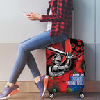 Newcastle Knights ANZAC Personalised Luggage Cover Lest We Forget Poppy Camo