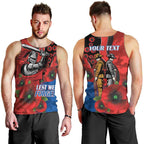 Newcastle Knights ANZAC Personalised Men Tank Top Lest We Forget Poppy Camo