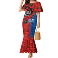 Newcastle Knights ANZAC Personalised Mermaid Dress Lest We Forget Poppy Camo