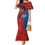 Newcastle Knights ANZAC Personalised Mermaid Dress Lest We Forget Poppy Camo