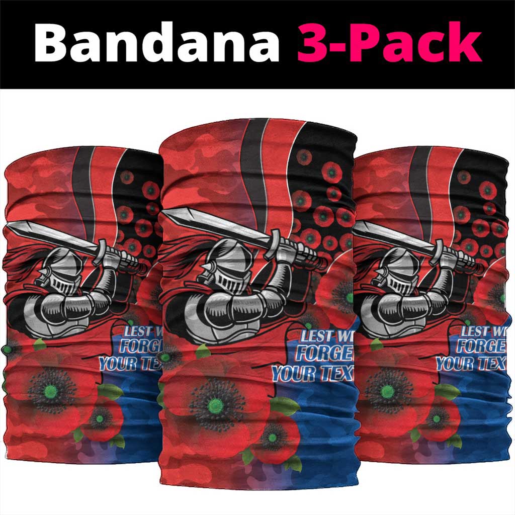 Newcastle Knights ANZAC Personalised Neck Gaiter Lest We Forget Poppy Camo
