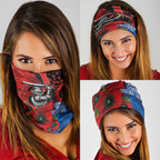 Newcastle Knights ANZAC Personalised Neck Gaiter Lest We Forget Poppy Camo