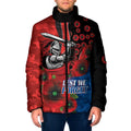 Newcastle Knights ANZAC Personalised Padded Jacket Lest We Forget Poppy Camo