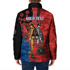 Newcastle Knights ANZAC Personalised Padded Jacket Lest We Forget Poppy Camo