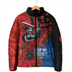 Newcastle Knights ANZAC Personalised Padded Jacket Lest We Forget Poppy Camo