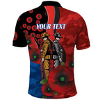 Newcastle Knights ANZAC Personalised Polo Shirt Lest We Forget Poppy Camo