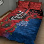Newcastle Knights ANZAC Personalised Quilt Bed Set Lest We Forget Poppy Camo