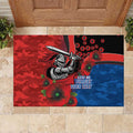 Newcastle Knights ANZAC Personalised Rubber Doormat Lest We Forget Poppy Camo