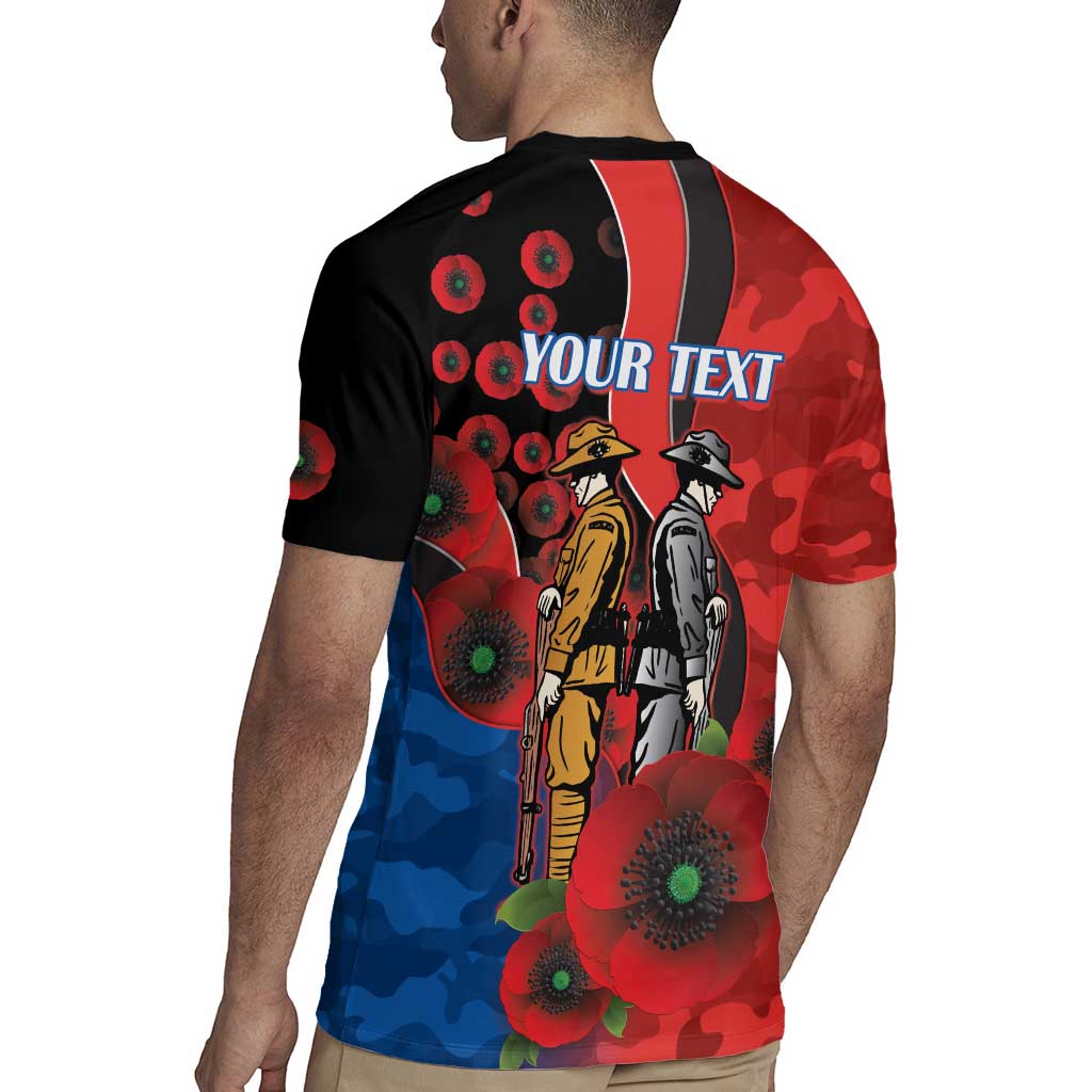 Newcastle Knights ANZAC Personalised Rugby Jersey Lest We Forget Poppy Camo