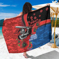 Newcastle Knights ANZAC Personalised Sarong Lest We Forget Poppy Camo