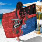 Newcastle Knights ANZAC Personalised Sarong Lest We Forget Poppy Camo