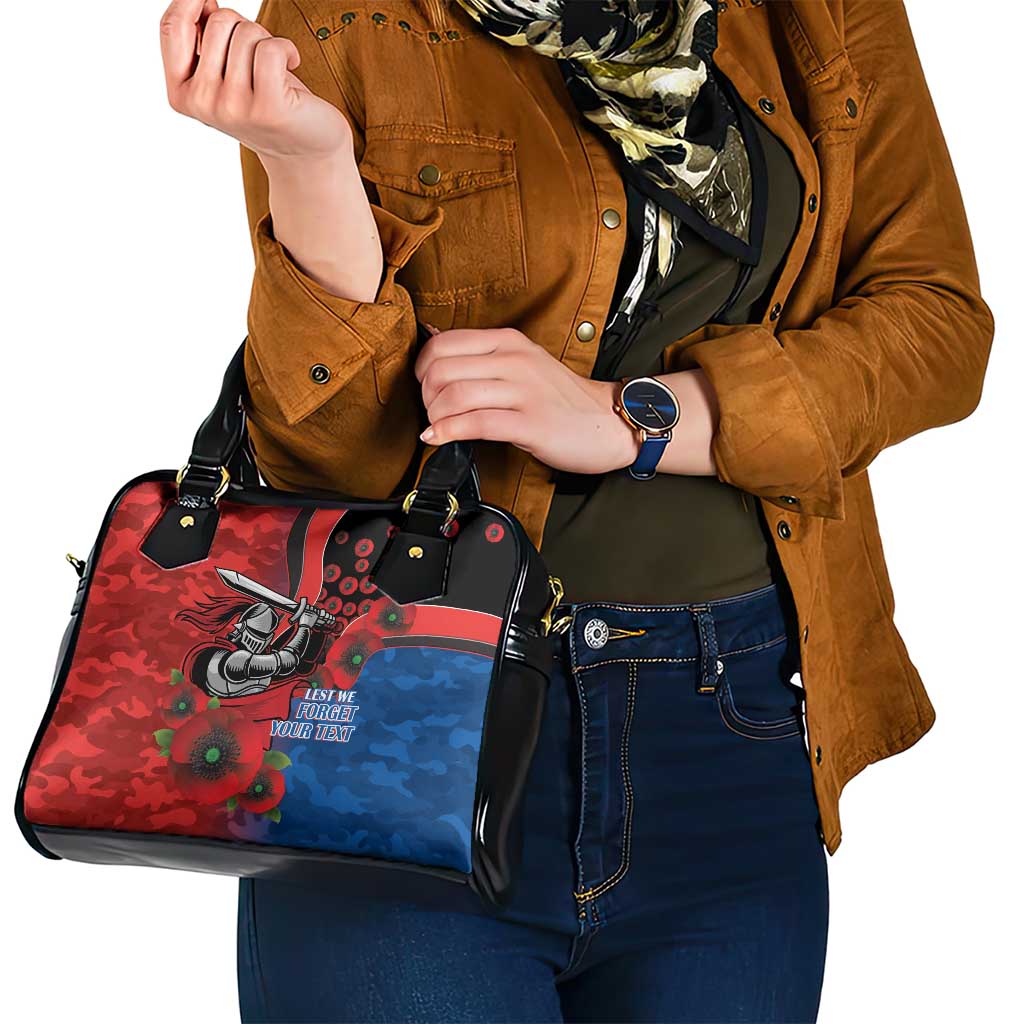 Newcastle Knights ANZAC Personalised Shoulder Handbag Lest We Forget Poppy Camo