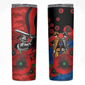 Newcastle Knights ANZAC Personalised Skinny Tumbler Lest We Forget Poppy Camo