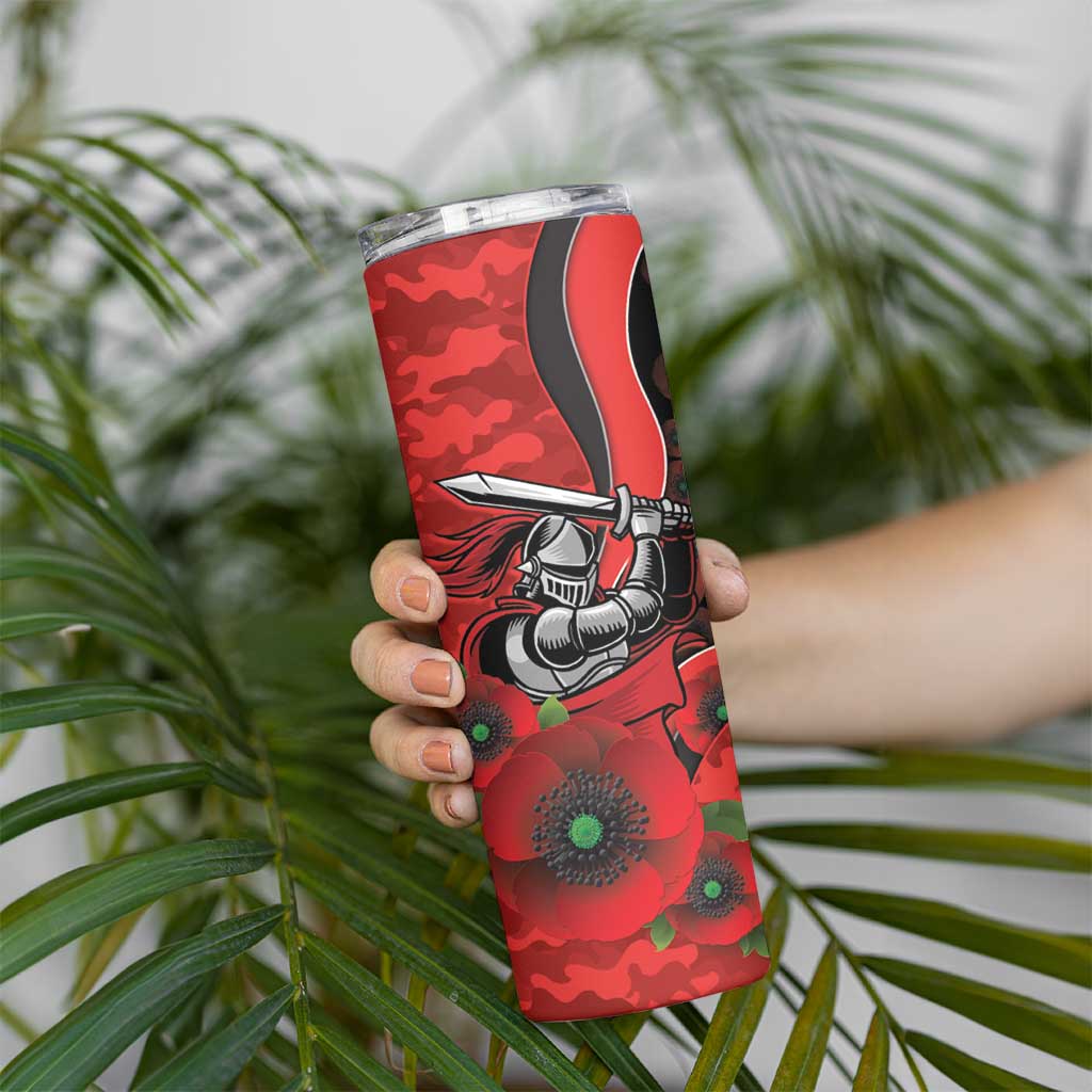 Newcastle Knights ANZAC Personalised Skinny Tumbler Lest We Forget Poppy Camo