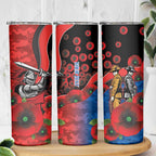 Newcastle Knights ANZAC Personalised Skinny Tumbler Lest We Forget Poppy Camo