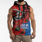 Newcastle Knights ANZAC Personalised Sleeveless Hoodie Lest We Forget Poppy Camo