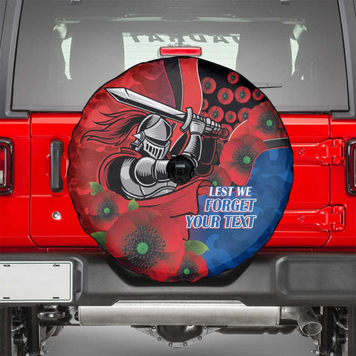 Newcastle Knights ANZAC Personalised Spare Tire Cover Lest We Forget Poppy Camo